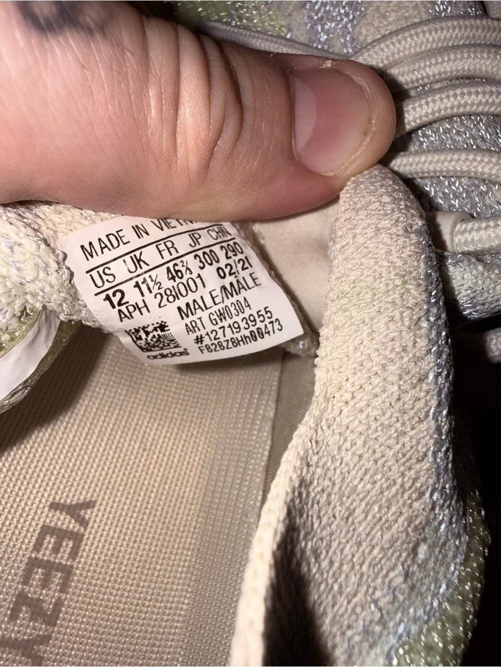 Adidas Yeezy Boost 380 Alien Blue RF Reflective Men’s Size 12